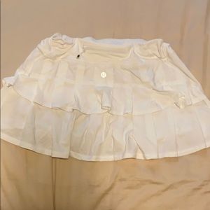 White lulu lemon skirt with ruffles